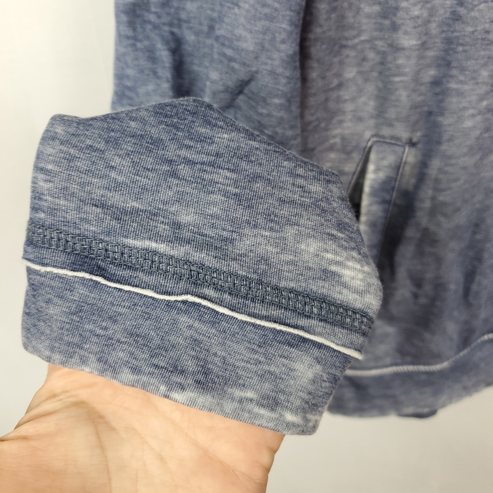 Green Tea Womens Cowl Neck Long Slv Blue/Grey Sweatshirt XXL - Picture 6 of 13